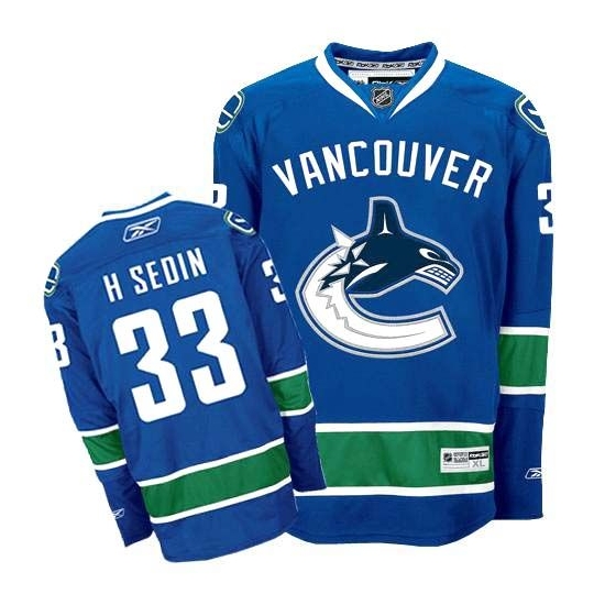 Reebok Henrik Sedin Vancouver Canucks Premier Jersey - Blue