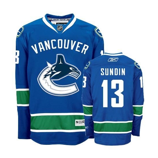 Reebok Mats Sundin Vancouver Canucks Premier Jersey - Blue
