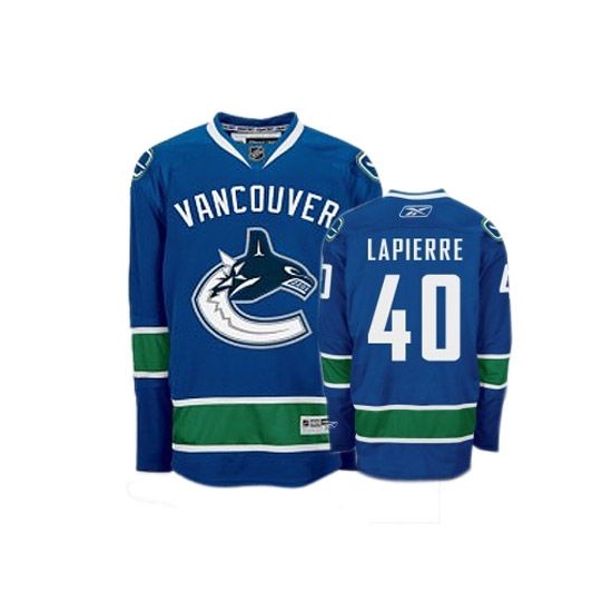 Reebok Maxim Lapierre Vancouver Canucks Premier Jersey - Blue