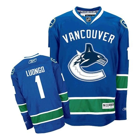 Reebok EDGE Roberto Luongo Vancouver Canucks Youth Authentic Jersey - Blue