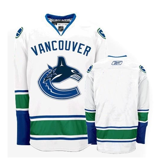 Reebok EDGE Blank Vancouver Canucks Authentic Road Jersey - White