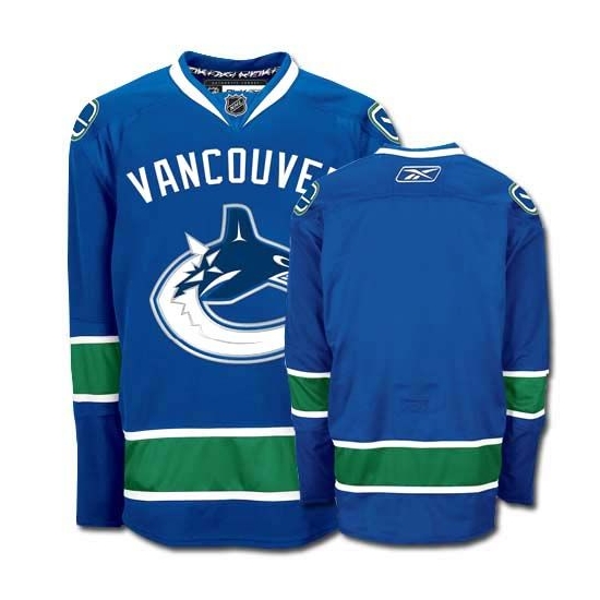 Reebok Blank Vancouver Canucks Premier Home Jersey - Blue