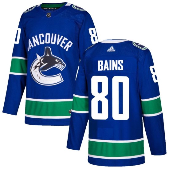 Adidas Arshdeep Bains Vancouver Canucks Authentic Home Jersey - Blue