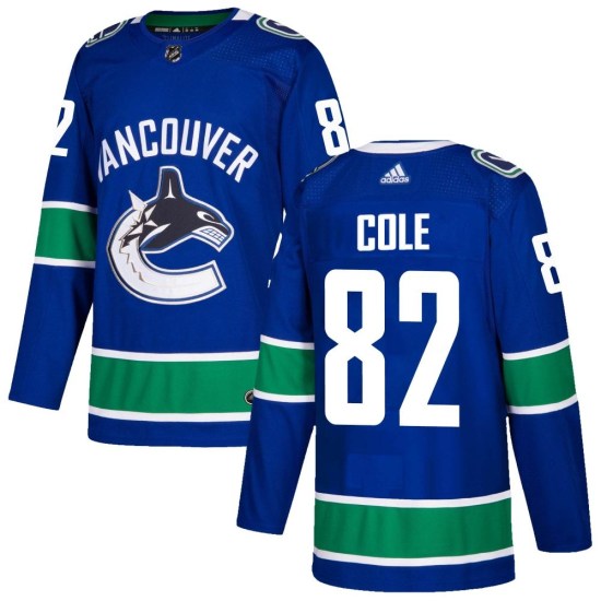 Adidas Ian Cole Vancouver Canucks Authentic Home Jersey - Blue
