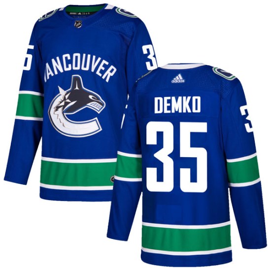 Adidas Thatcher Demko Vancouver Canucks Authentic Home Jersey - Blue