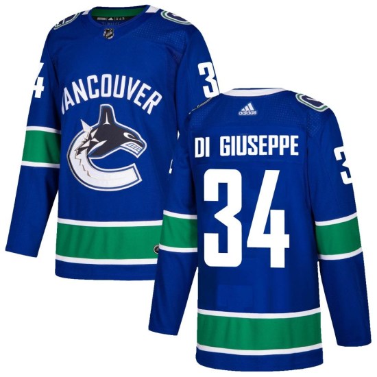 Adidas Phillip Di Giuseppe Vancouver Canucks Authentic Home Jersey - Blue