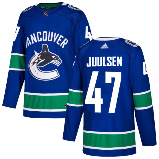 Adidas Noah Juulsen Vancouver Canucks Authentic Home Jersey - Blue