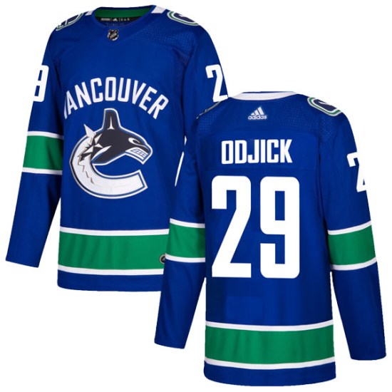 Adidas Gino Odjick Vancouver Canucks Authentic Home Jersey - Blue