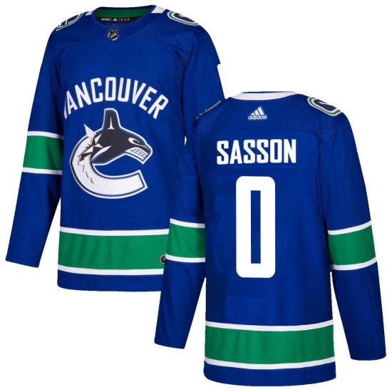 Adidas Max Sasson Vancouver Canucks Authentic Home Jersey - Blue