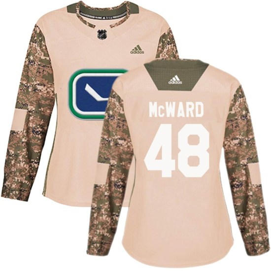 Adidas Cole McWard Vancouver Canucks Women's Authentic Veterans Day Practice Jersey - Camo