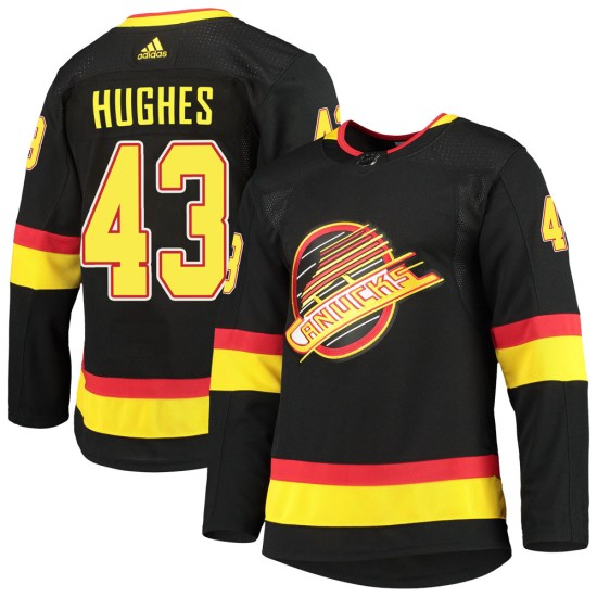 Adidas Quinn Hughes Vancouver Canucks Authentic Alternate Primegreen Pro Jersey - Black
