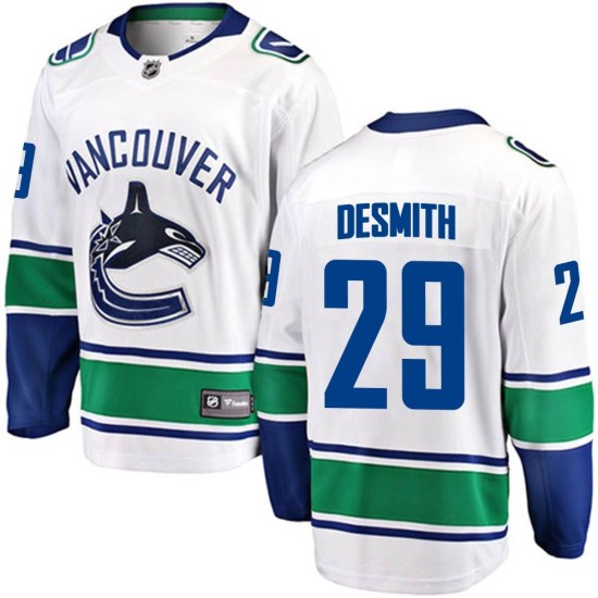 Fanatics Branded Casey DeSmith Vancouver Canucks Breakaway Away Jersey - White