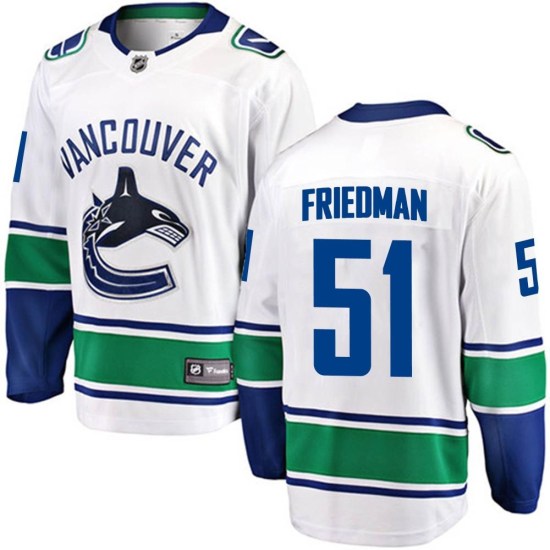 Fanatics Branded Mark Friedman Vancouver Canucks Breakaway Away Jersey - White