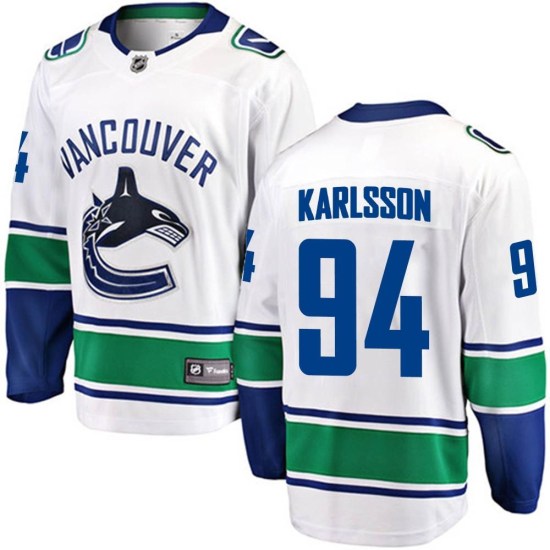Fanatics Branded Linus Karlsson Vancouver Canucks Breakaway Away Jersey - White
