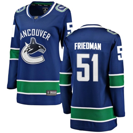 Fanatics Branded Mark Friedman Vancouver Canucks Women's Breakaway Home Jersey - Blue