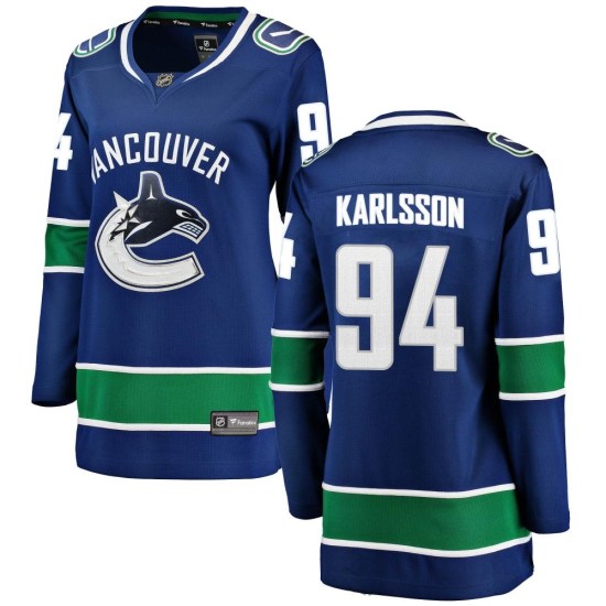 Fanatics Branded Linus Karlsson Vancouver Canucks Women's Breakaway Home Jersey - Blue