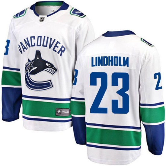 Fanatics Branded Elias Lindholm Vancouver Canucks Youth Breakaway Away Jersey - White