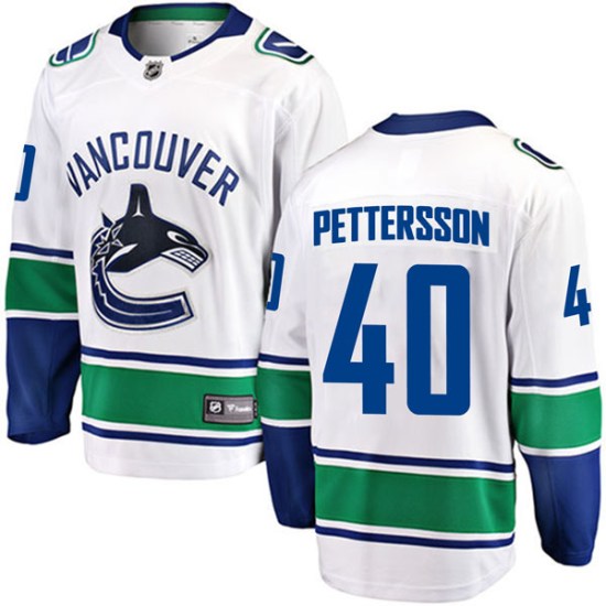 Fanatics Branded Elias Pettersson Vancouver Canucks Youth Breakaway Away Jersey - White