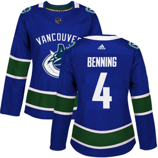Adidas Jim Benning Vancouver Canucks Women's Authentic Home Jersey - Blue