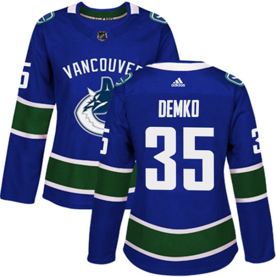 Adidas Thatcher Demko Vancouver Canucks Women's Authentic Home Jersey - Blue