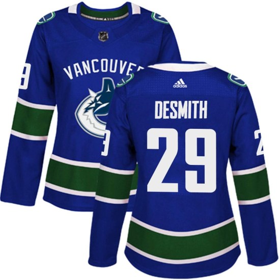 Adidas Casey DeSmith Vancouver Canucks Women's Authentic Home Jersey - Blue