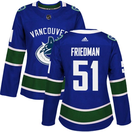 Adidas Mark Friedman Vancouver Canucks Women's Authentic Home Jersey - Blue