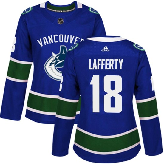 Adidas Sam Lafferty Vancouver Canucks Women's Authentic Home Jersey - Blue