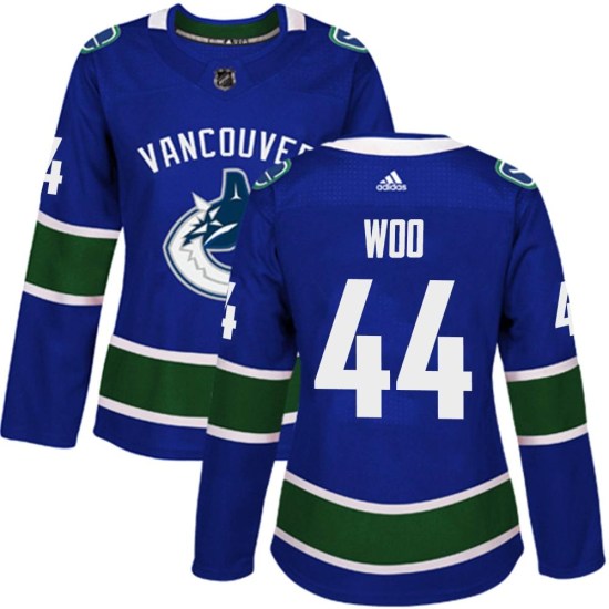 Adidas Jett Woo Vancouver Canucks Women's Authentic Home Jersey - Blue