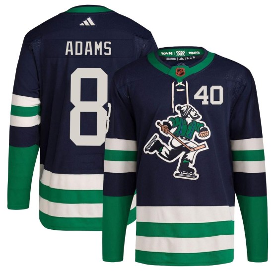 Adidas Greg Adams Vancouver Canucks Youth Authentic Reverse Retro 2.0 Jersey - Navy