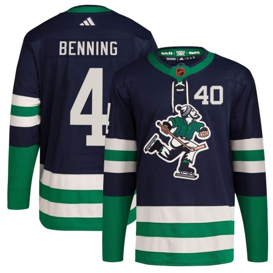 Adidas Jim Benning Vancouver Canucks Youth Authentic Reverse Retro 2.0 Jersey - Navy