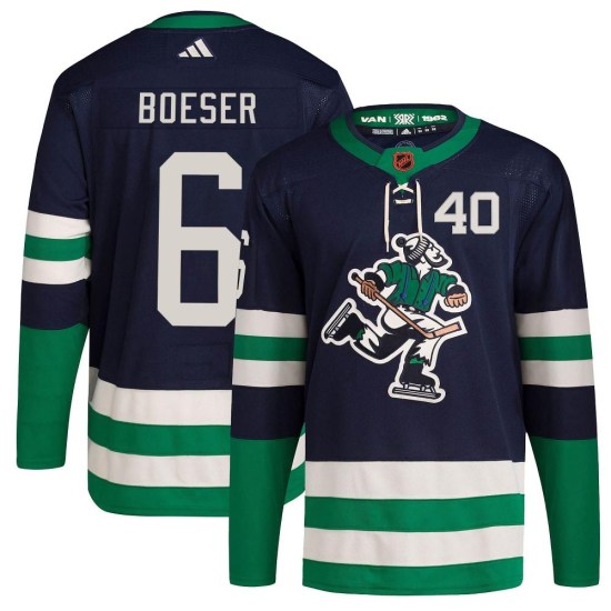 Adidas Brock Boeser Vancouver Canucks Youth Authentic Reverse Retro 2.0 Jersey - Navy
