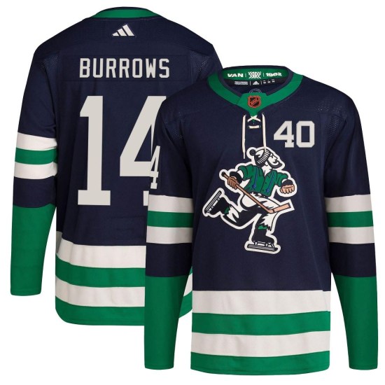 Adidas Alex Burrows Vancouver Canucks Youth Authentic Reverse Retro 2.0 Jersey - Navy