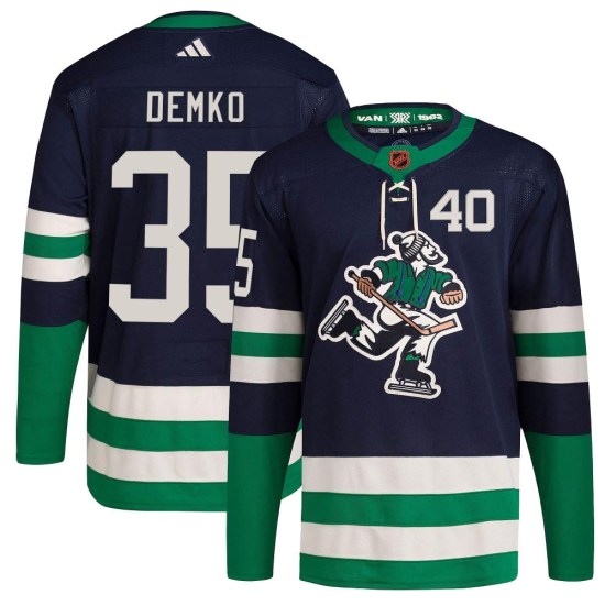 Adidas Thatcher Demko Vancouver Canucks Youth Authentic Reverse Retro 2.0 Jersey - Navy
