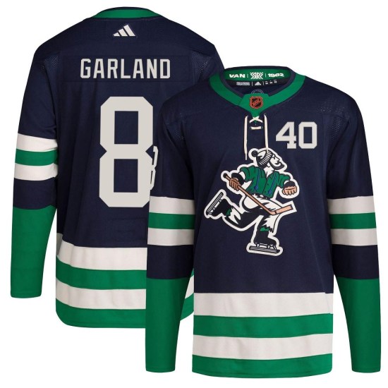 Adidas Conor Garland Vancouver Canucks Youth Authentic Reverse Retro 2.0 Jersey - Navy