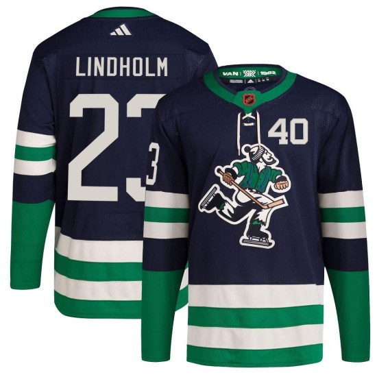 Adidas Elias Lindholm Vancouver Canucks Youth Authentic Reverse Retro 2.0 Jersey - Navy