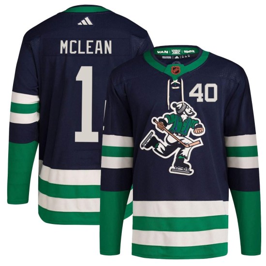 Adidas Kirk Mclean Vancouver Canucks Youth Authentic Reverse Retro 2.0 Jersey - Navy