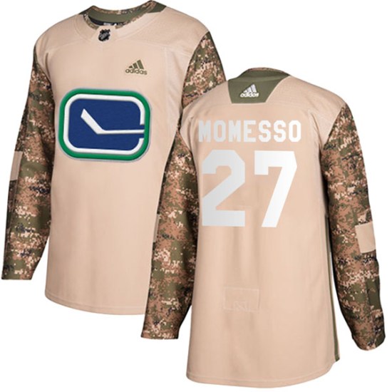 Adidas Sergio Momesso Vancouver Canucks Youth Authentic Veterans Day Practice Jersey - Camo