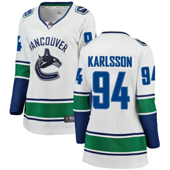 Fanatics Branded Linus Karlsson Vancouver Canucks Women's Breakaway Away Jersey - White