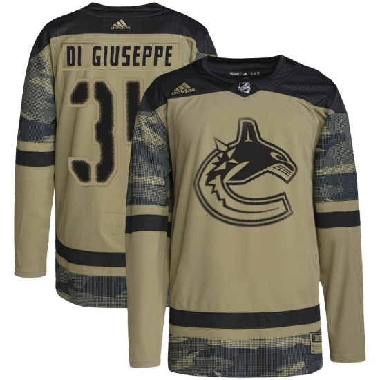 Adidas Phillip Di Giuseppe Vancouver Canucks Youth Authentic Military Appreciation Practice Jersey - Camo