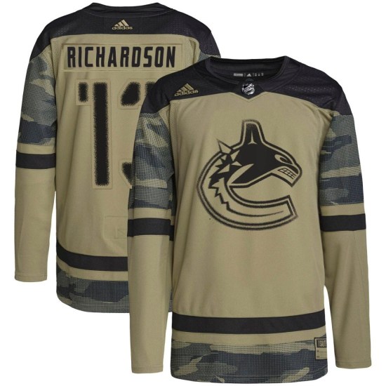 Adidas Brad Richardson Vancouver Canucks Youth Authentic Military Appreciation Practice Jersey - Camo
