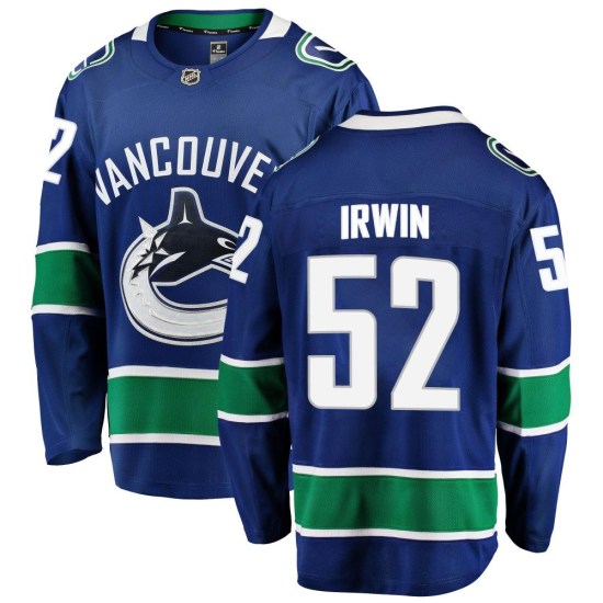 Fanatics Branded Matt Irwin Vancouver Canucks Breakaway Home Jersey - Blue