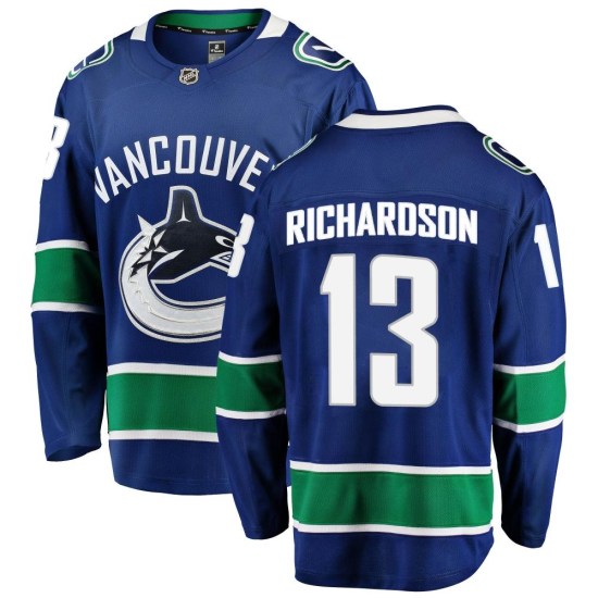 Fanatics Branded Brad Richardson Vancouver Canucks Breakaway Home Jersey - Blue