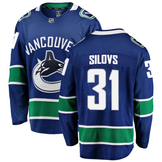 Fanatics Branded Arturs Silovs Vancouver Canucks Breakaway Home Jersey - Blue