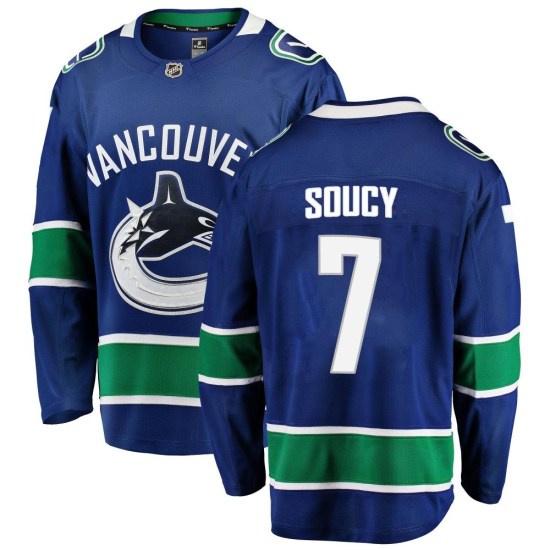 Fanatics Branded Carson Soucy Vancouver Canucks Breakaway Home Jersey - Blue