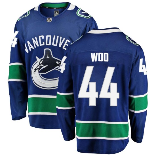 Fanatics Branded Jett Woo Vancouver Canucks Breakaway Home Jersey - Blue