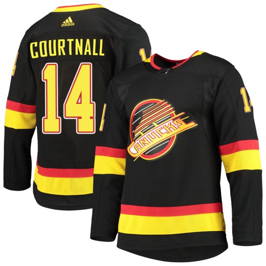 Adidas Geoff Courtnall Vancouver Canucks Youth Authentic Alternate Primegreen Pro Jersey - Black