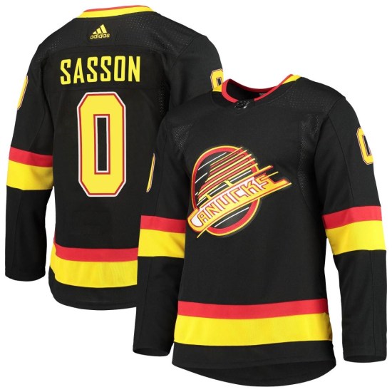 Adidas Max Sasson Vancouver Canucks Youth Authentic Alternate Primegreen Pro Jersey - Black