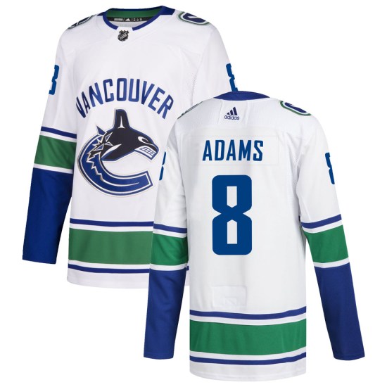 Adidas Greg Adams Vancouver Canucks Authentic zied Away Jersey - White