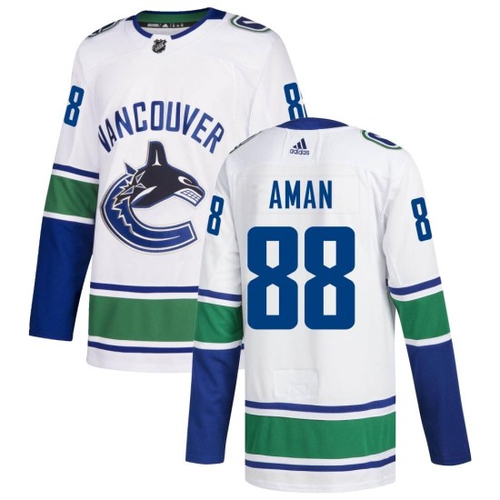 Adidas Nils Aman Vancouver Canucks Authentic zied Away Jersey - White