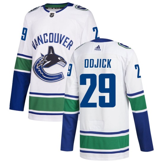 Adidas Gino Odjick Vancouver Canucks Authentic zied Away Jersey - White